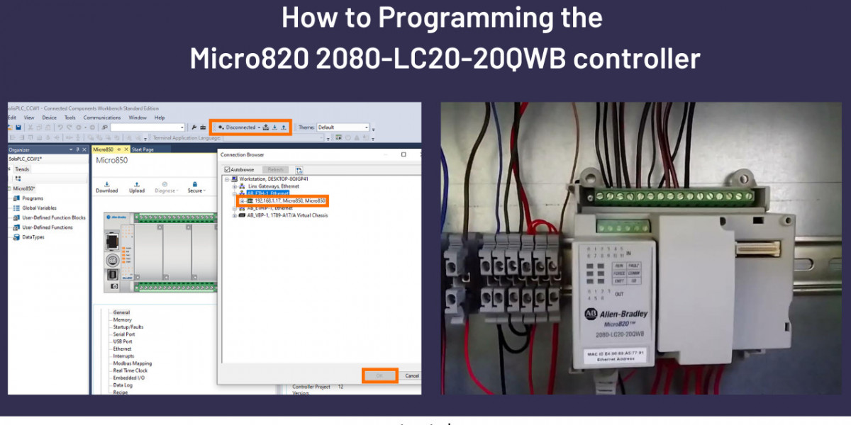How to Programming the Micro820 2080-LC20-20QWB controller?