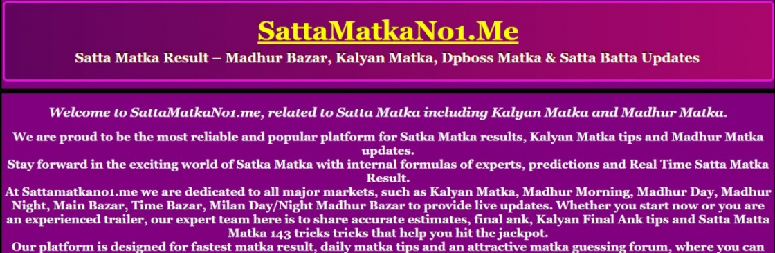 Satta Matka No1 Cover Image