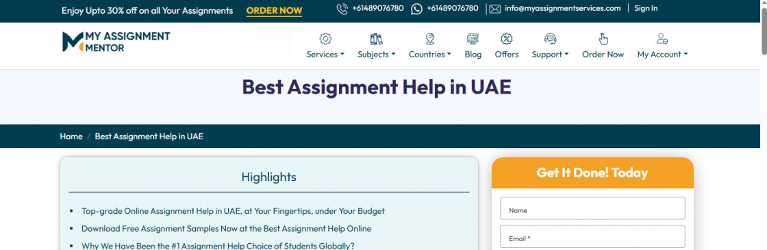 My Assignment Mentor UAE Cover Image