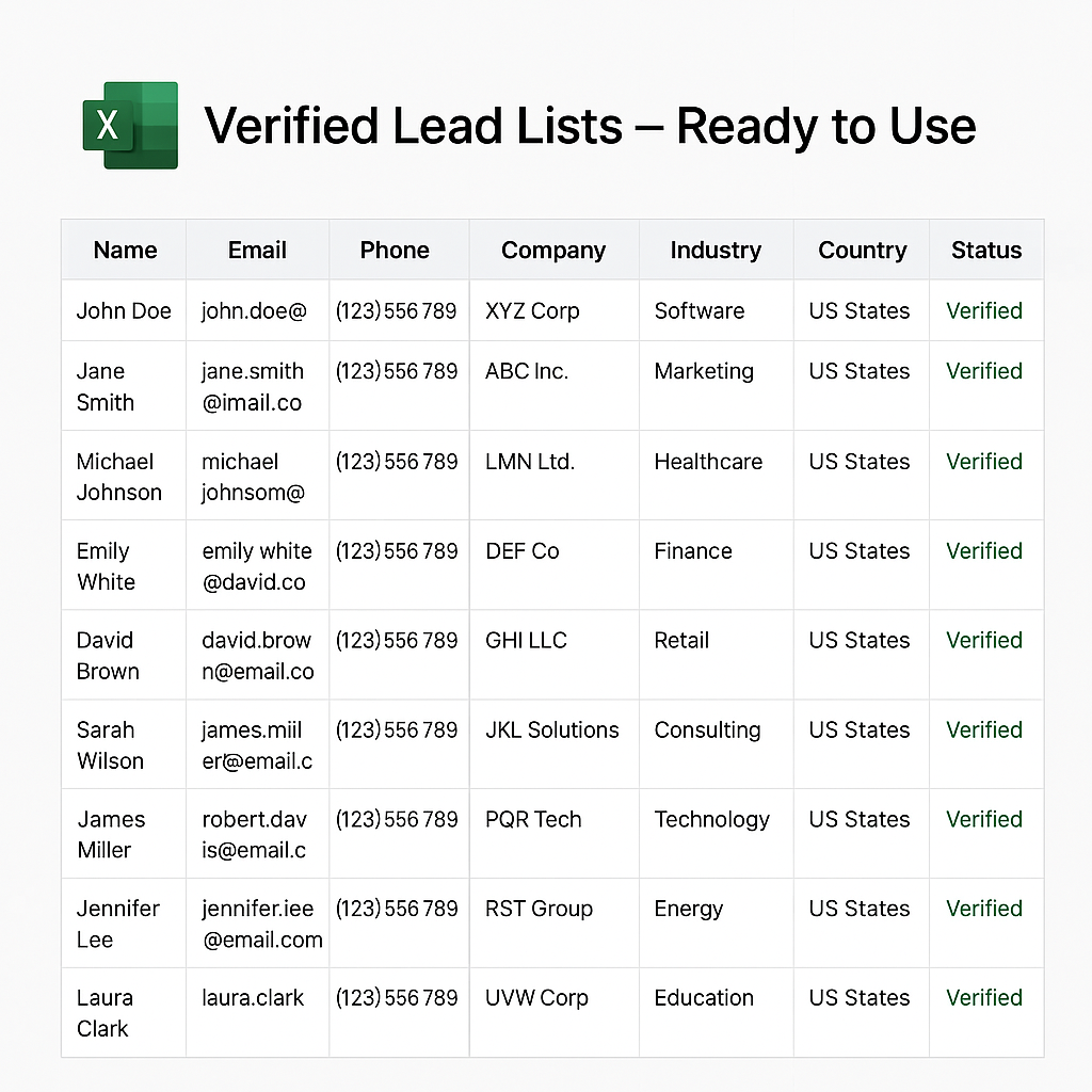 Buy Verified Mailing Lists for B2B & B2C Marketing