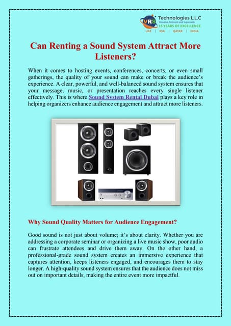 Can Renting a Sound System Attract More Listeners? | PDF