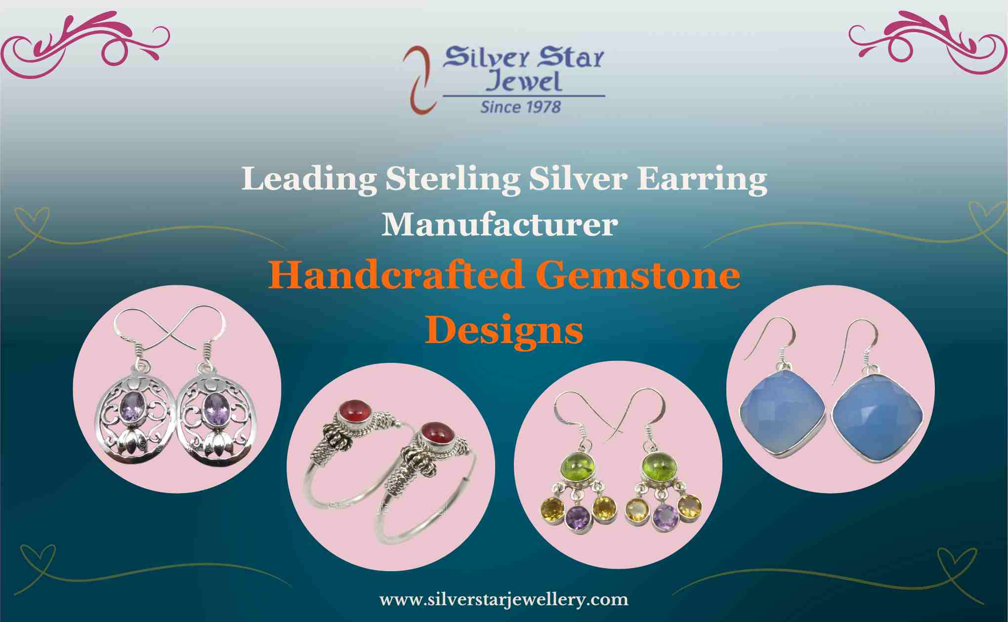 Leading Sterling Silver Earring Manufacturer: Handcrafted Gemstone Designs