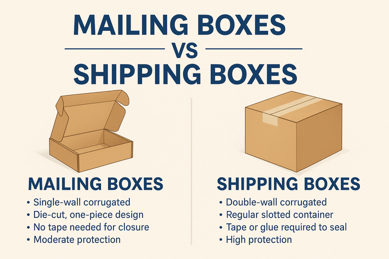 Mailing vs Shipping Boxes: Differences & Uses - PacknBag – PackNBag