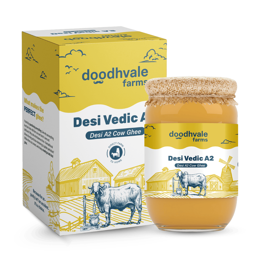 Doodhvale Farms Desi A2 Cow Ghee Online - Bilona Vedic Method