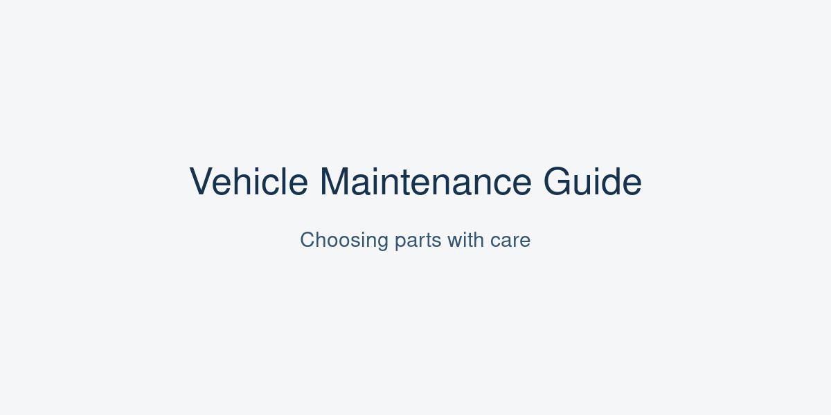 Practical Ways to Keep a Vehicle Running Reliably for Longer